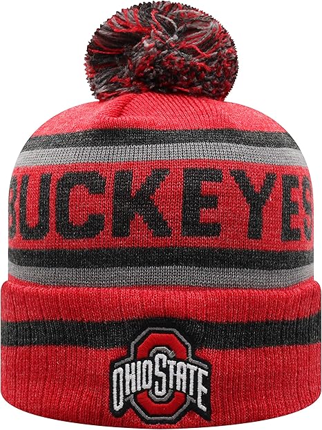 Ohio state pom pom hat Clearance