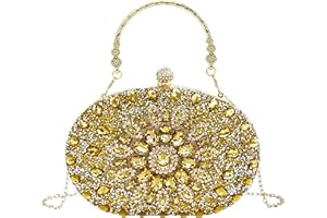 McBecdy Clutch Purses For Women Rhinestone Evening Purse Sparkling Handbags Crystal Clutch For Wedding Party