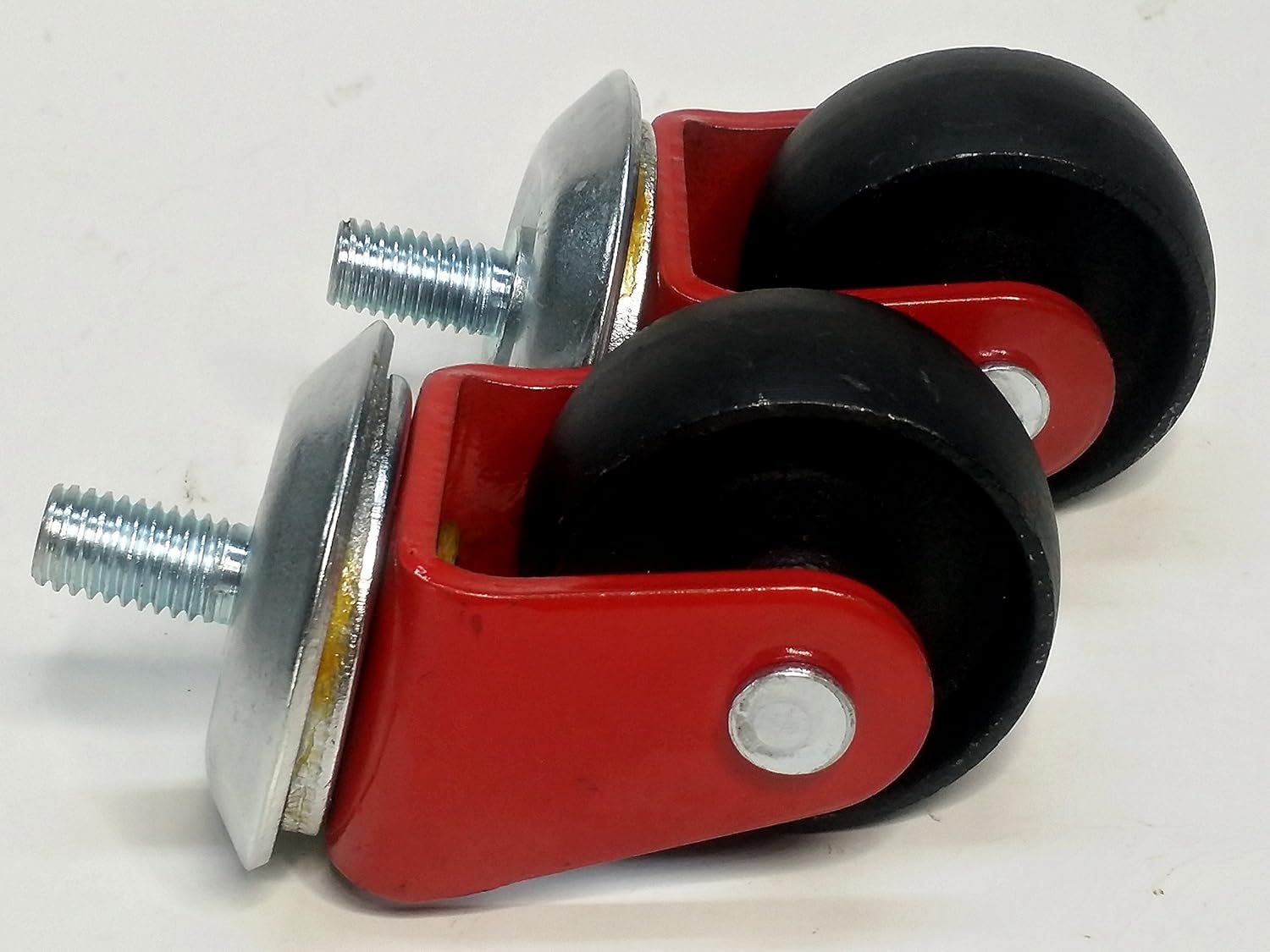 Floor Jack Casters (2 Pc Set) All Steel, Fits Many Automotive
