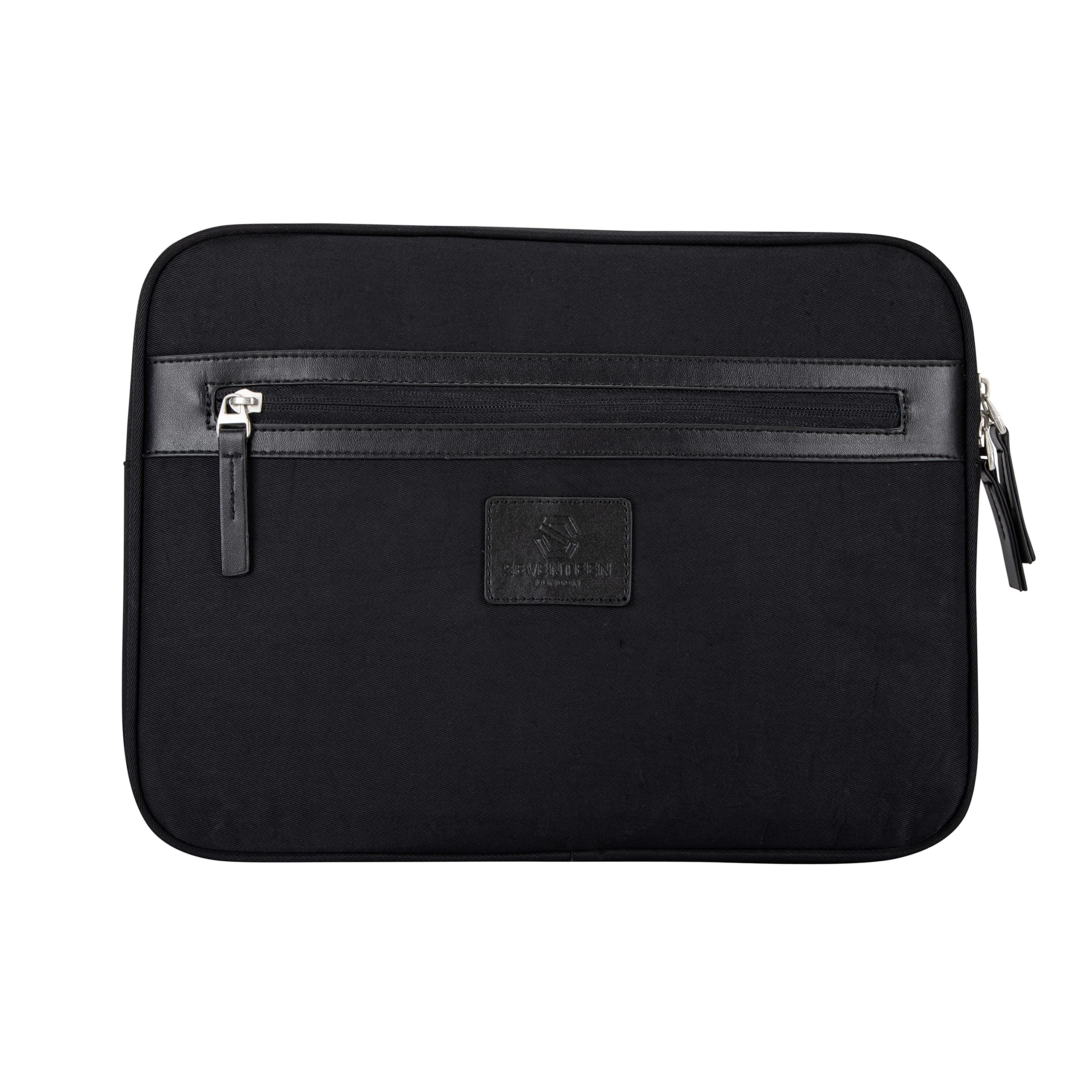 SEVENTEEN LONDON – Modern 'Kingston' Padded Laptop Sleeve in Black for 14 Inch Laptops