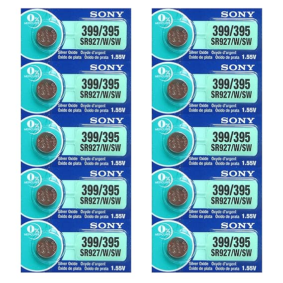 Sony 399 SR927W Silberoxyd Uhrenbatterie Quecksilberfrei Pack von 10