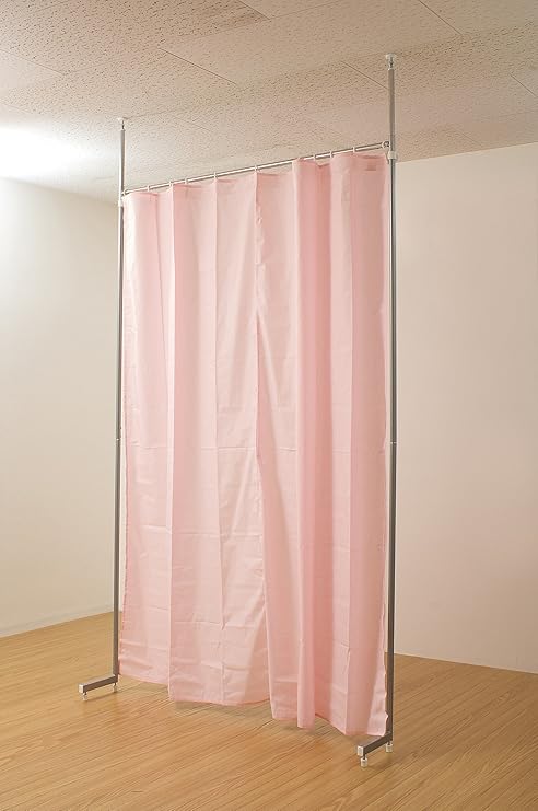 Amazon つっぱり式目隠しカーテン 選べる5色 ホワイト ブルー ブラウン グリーン ピンク 壁面収納 ライトピンク65 キャビネット オンライン通販