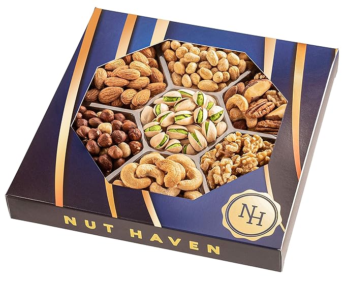 Holiday gourmet nuts gift tower • holiday nut gift baskets • holiday Amazon.com : Holiday Nuts Gift Basket | Fresh Salty Dry Roasted Gourmet