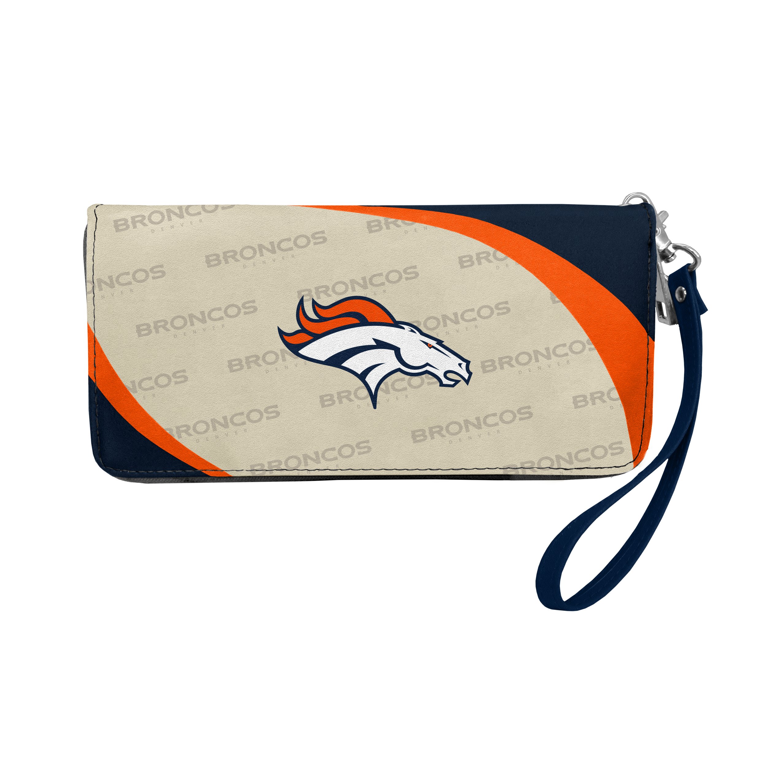 Little Earth Productions Littlearth NFL Denver Broncos Curve Zip Organizer, Team Color, 8" x 4" x 1"