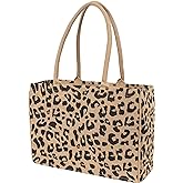 KAF Home Jute Market Tote Bag with Handles (Leopard)