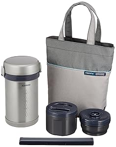 Zojirushi Thermal Stainless Lunch Box BENTO BAKO SL-NC09-ST (Japan Import)