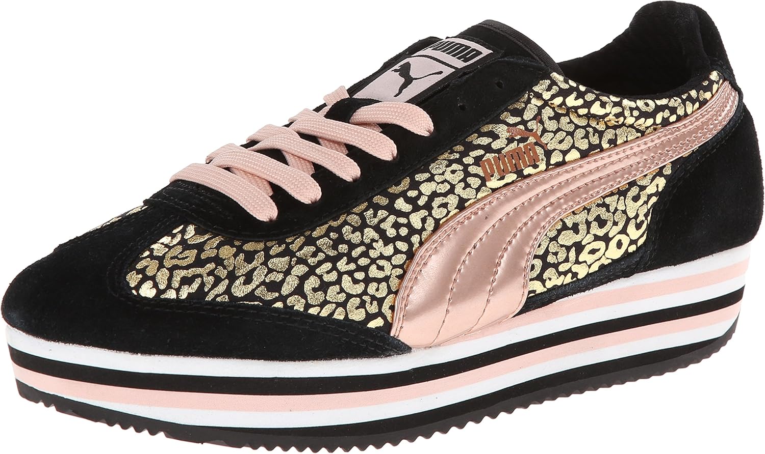 puma basket platform leopard