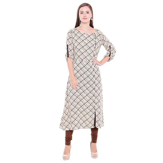 OOMPH! Womens Rayon Straight Kurta