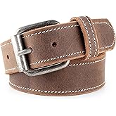 Men's Casual Full Grain Classic Leather Dress Belt For Jeans,1.5" Wide, USA