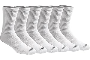Dickies Men's Dri-Tech Essential Moisture Control Crew Socks (6 & 12 Pairs)