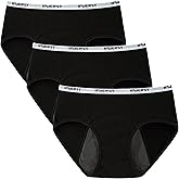 INNERSY Period Underwear for Teens Girls Cotton Leak-Proof Menstrual Panties 3-Pack