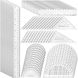 Tenare 12 Sets Plastic Clear Ruler Math Set