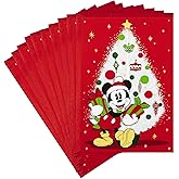 Hallmark Pack of Disney Christmas Cards, Jolly Joyful Mickey Mouse (10 Cards with Envelopes), 10 Cards with Envelopes, Jolly 