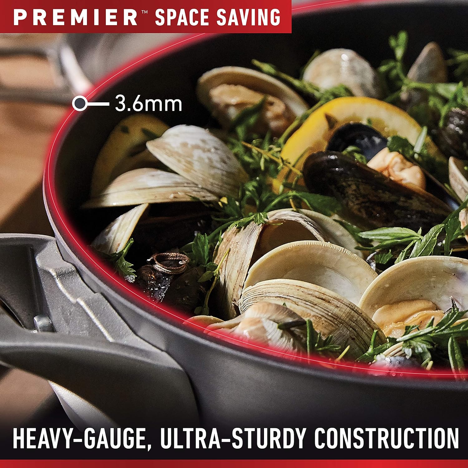 Calphalon Premier Space Saving Nonstick Pots and Pans, 15-Piece, Black: Kitchen & Dining