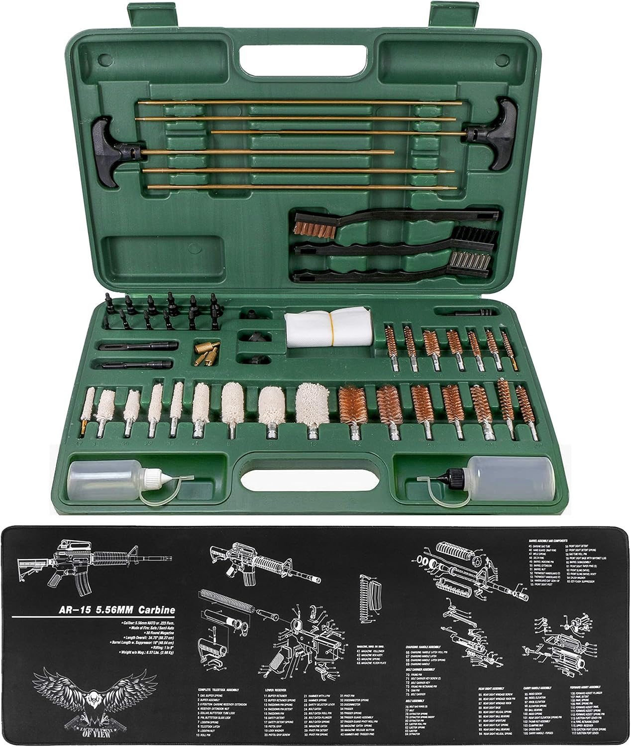 Gogoku Universal Gun Cleaning Kit Gun Brush Hunting Rifle Pistol Shotgun Cleaning Kit Universal Supplies with Carrying Case : Sports & Outdoors