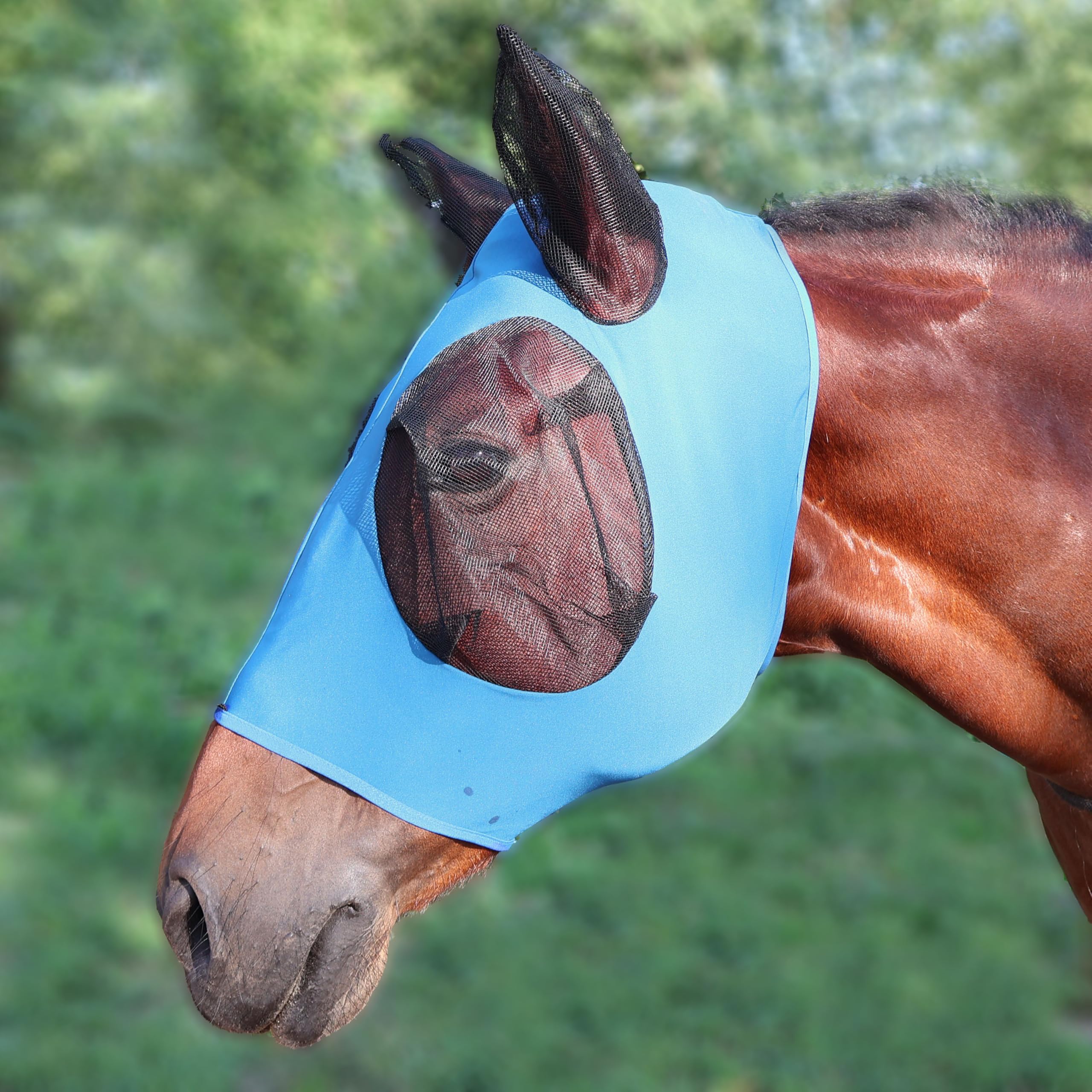 Photo 1 of KZWT Stretch Horse Fly Mask with Comfortable Fit - Breathable Mesh UV Protection Horse Fly Mask