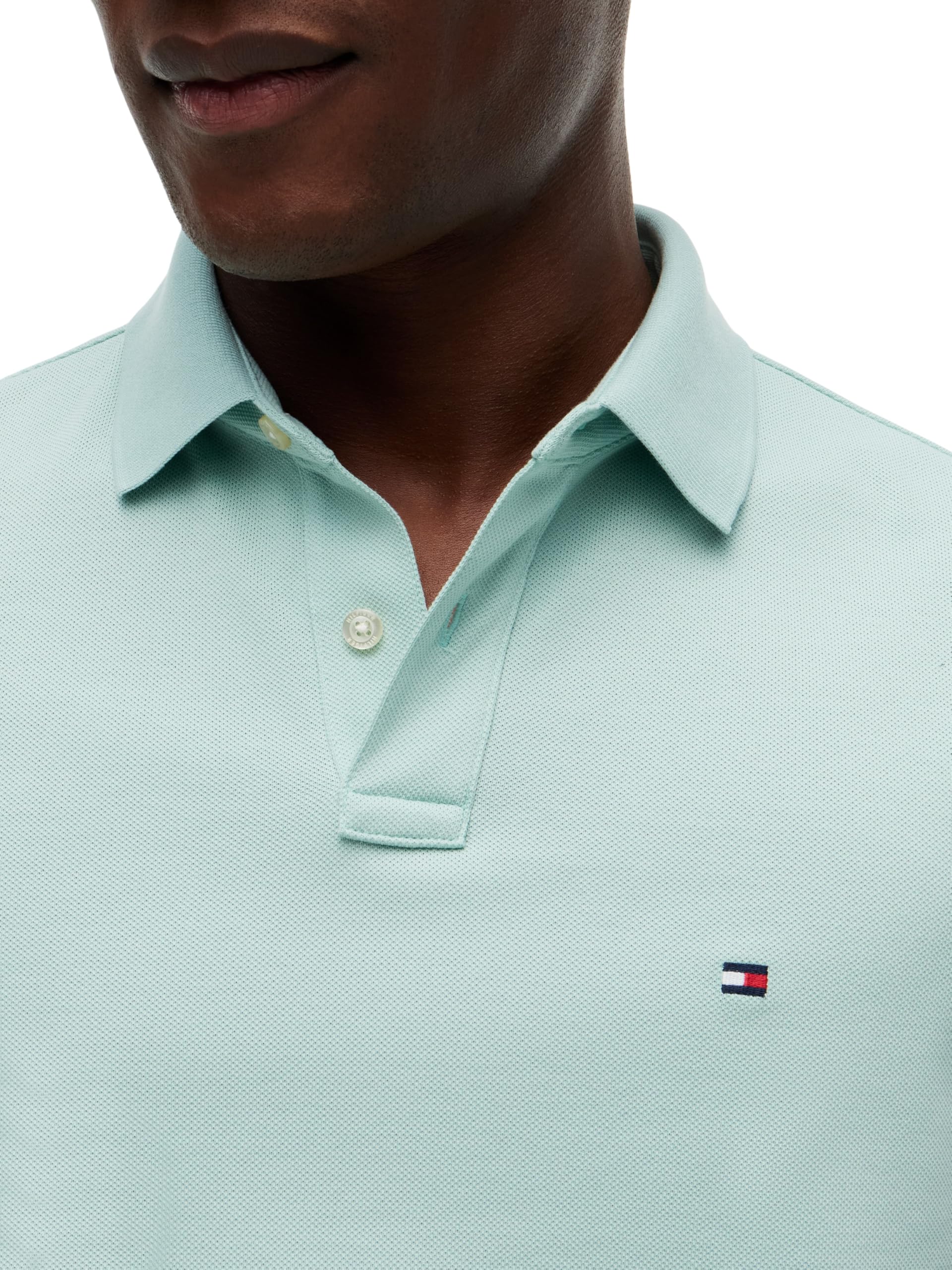 Tommy Hilfiger Herren Poloshirt Kurzarm 1985 Regular Fit, Grün (Crushed Mint), L 3
