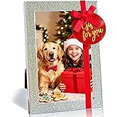 ACHAVINM Glittering Enamel Picture Frames 4x6, 4 by 6 Silver Photo Frame with Real Glass & Velvet Back, Metal frame for Tabletop or Wall, Stunning Home Décor & Weddings Thanksgiving Christmas gift