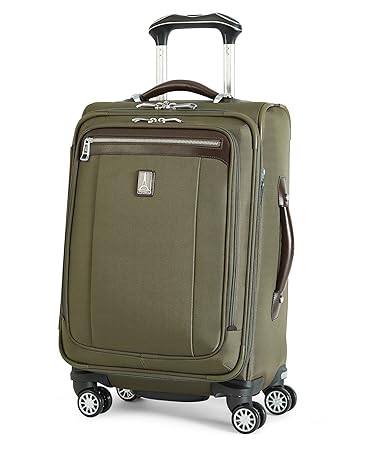 Travelpro Platinum Magna 2 International Carry-On Expandable Business Plus Spinner Carry-On Suitcase, 20-in., Olive