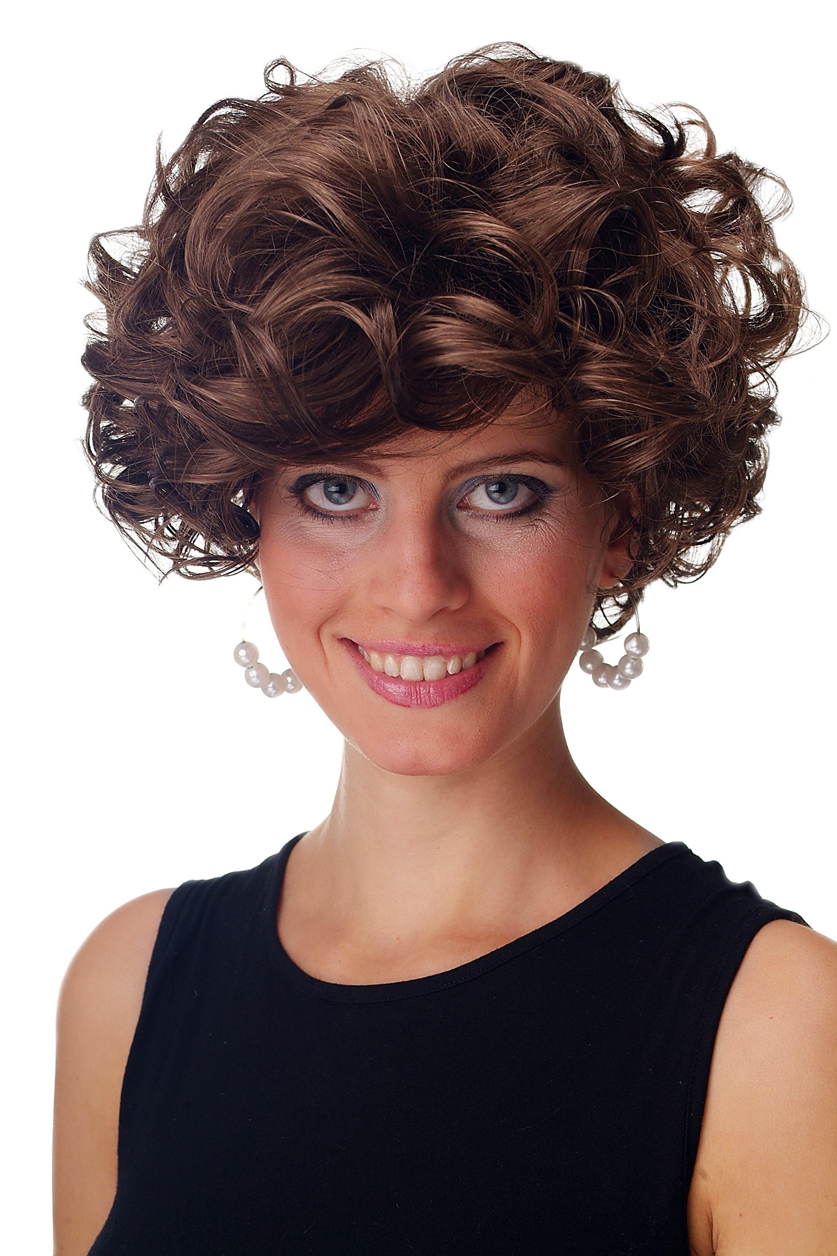 WIG ME UP - GFW963-10 Lady Man Quality Wig short curled wild parted voluminous lmedium brown