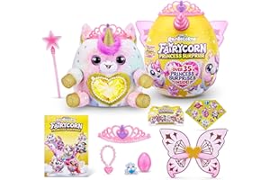 Rainbocorns Fairycorn Princess Surprise (Unicorn) by ZURU 11" Collectible Plush Stuffed Animal, Surprise Egg, Wearable Fairy Wings, Magical Fairy Princess, Ages 3+ for girls, Children