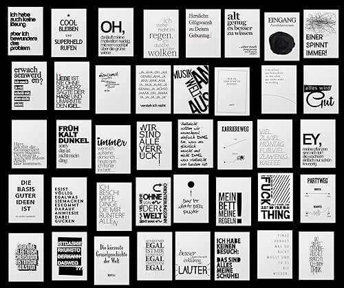Paket 40 Postkarten Mit Lustigen Sprüchen Cooles Design