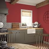 Johnstone's Kitchen Paint Hot Cherry Matt Finish Grease Resistant 2.5L view 3