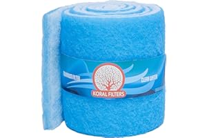 KORAL FILTERS Aquarium Filter Media Pad Cut to Fit Roll, 12" x 72" (6 ft)