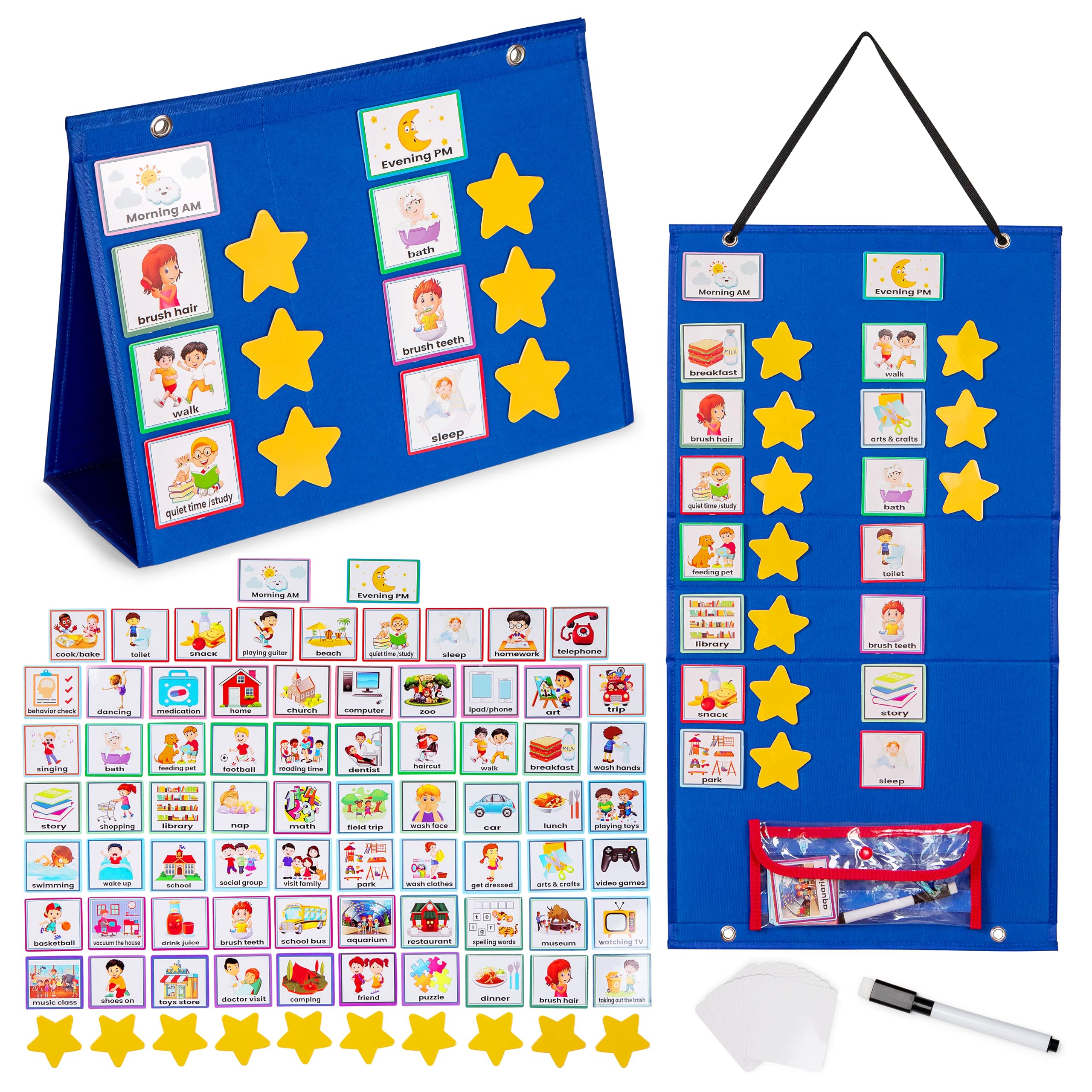 Large Kids Visual Schedule for Classroom & Home