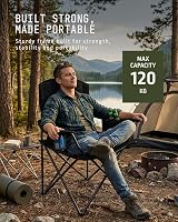 Voyager Folding Camping Chairs 2 Pack with Cooler Bag Portable 600D view 6