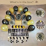 Itsy Bitsy Party Co Premium Reusable Birthday Decorations Black Gold view 7
