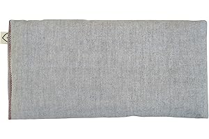 Peacegoods SCENTED Lavender Flax Seed Eye Pillow - 4 x 8.5 - Soft & Soothing Cotton - Naturally Calming Colors - gray charcoal
