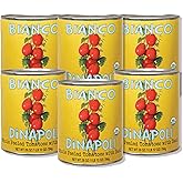Bianco DiNapoli Organic Whole Peeled Canned Tomatoes in Puree | 28 Oz (Pack of 6), Vine Ripened California Grown, with Basil, Perfect for Soups, Sauces, Pasta and More