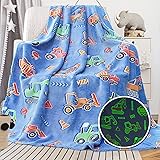 LOKOZ Boys Truck Glow in The Dark Blanket - Soft