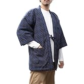 WATANOSATO Lattice arare Pattern Hanten (Made in Japan Kimono-Style) Mens Size
