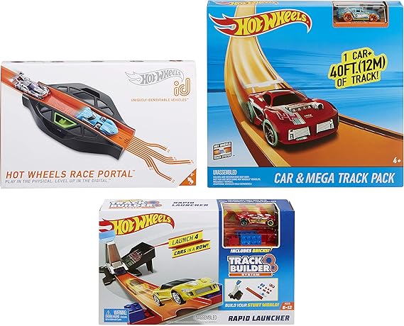 hot wheels car & mega track pack