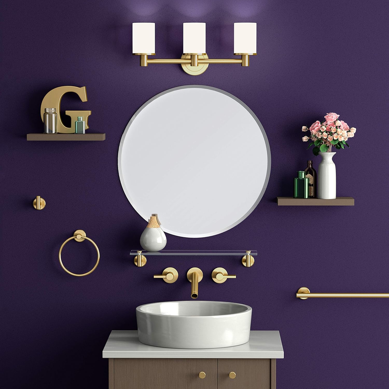 Gatco Latitude II Towel Ring, Brushed Brass: Home & Kitchen