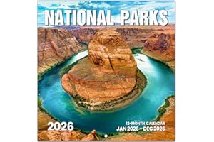 ZOTIA 2026 Calendar, National Parks 2026 Wall Calendar, 14-Month (Nov 2025 - Dec 2026), 11.6 x 24 Inches (Opened), Thick Glossy Paper, Perfect Giftable Calendar