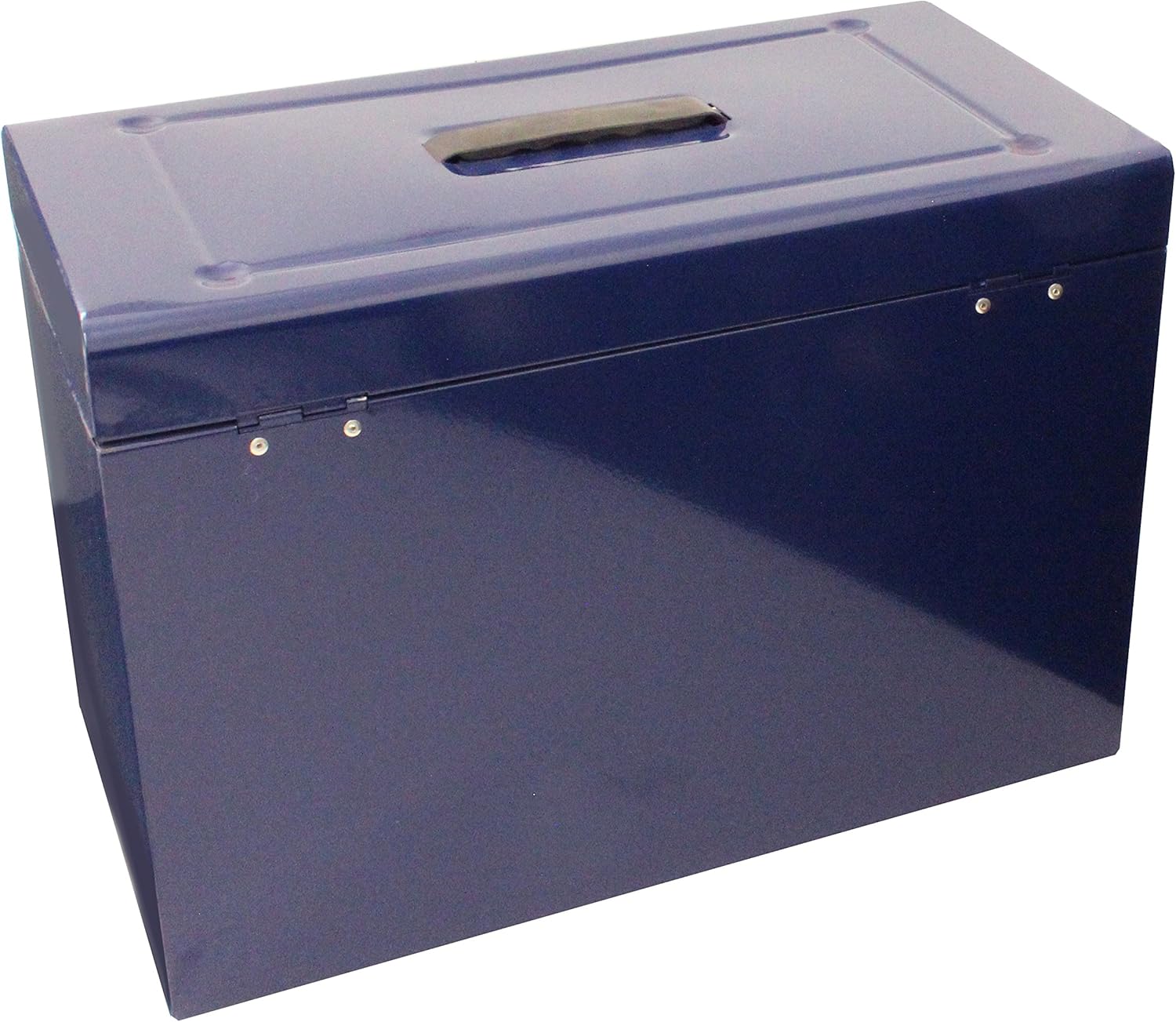 Caja archivadora de metal, tamaño folio, color azul -: Amazon.es: Oficina y papelería