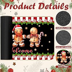 TREWAVE Christmas Doormat Gingerbread Man
