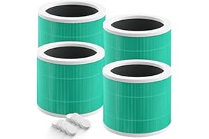 HY1800 Replacement Filter Compatible with CHIVALZ HY1800 Air Purifier, H13 True HEPA Filter, with Activated Carbon, 4 Pack