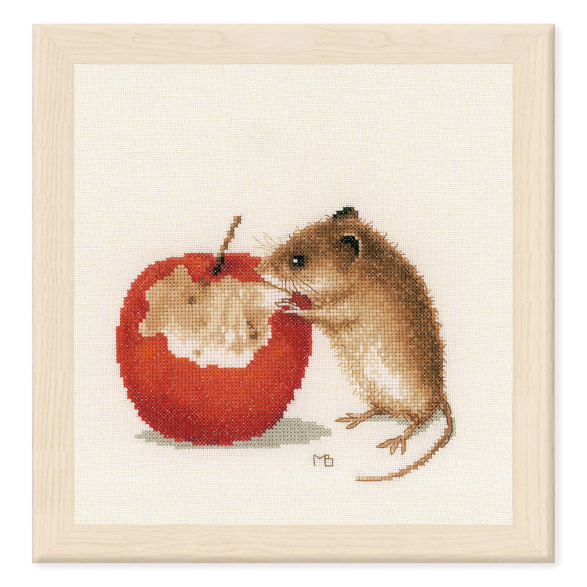 Lanarte PN-0175633 MB Mouse Counted Cross Stitch Kit, Cotton, Multi-Colour, Approx. 20 x 16 cm / 8" x 6.4"