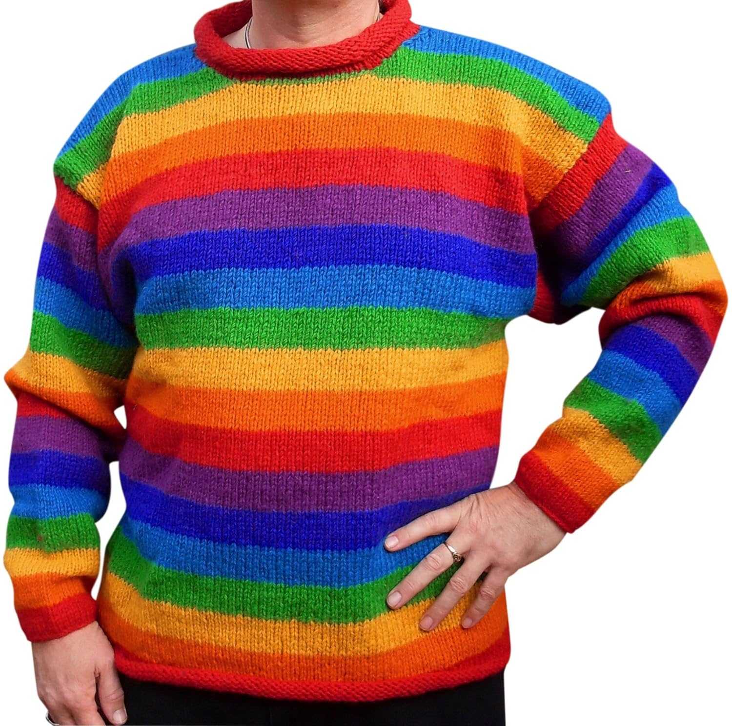 mens rainbow jumper