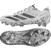 adidas Men's Adizero Electric Sneaker, White/Black/Silver Metallic, 9.5