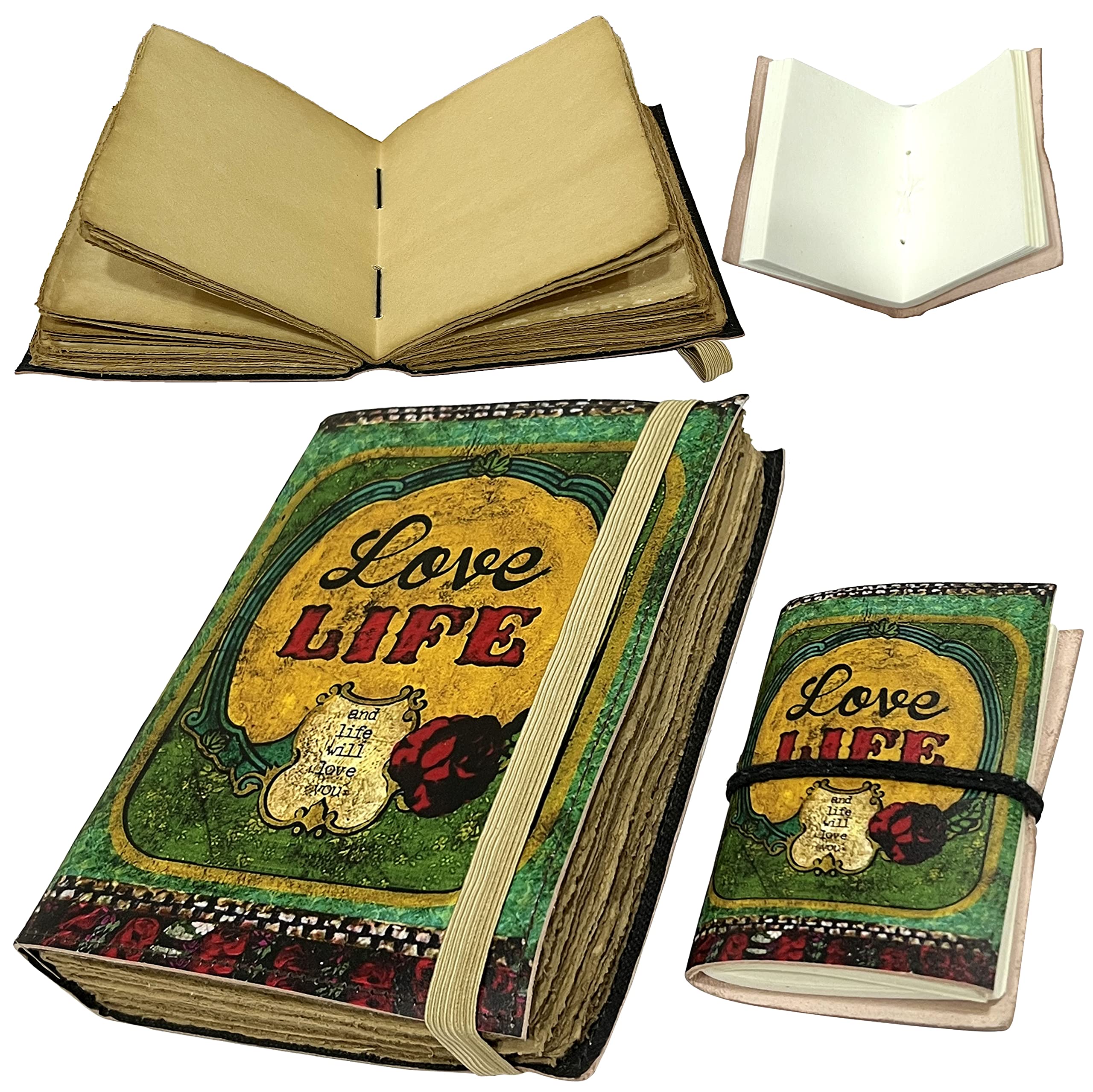 VORX Handmade Notebook Dairy 2pc Set Journal Leather Eco Friendly 8” X 6” & 4” X 3” Office School Home Use 1% Of Sale Value Will Be Donated To Hospital Sheffield