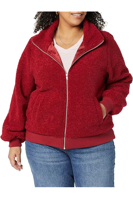 Viv Women's Plus Size Faux Fur Jacket 