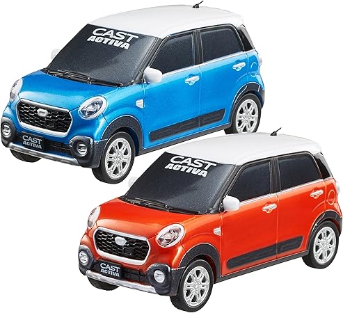 Amazon ダイハツ キャスト アクティバ Daihatsu Cast Activa 1 32 プルバックミニカー 2色セット スプラッシュブルーm トニコオレンジm プルバックカー おもちゃ