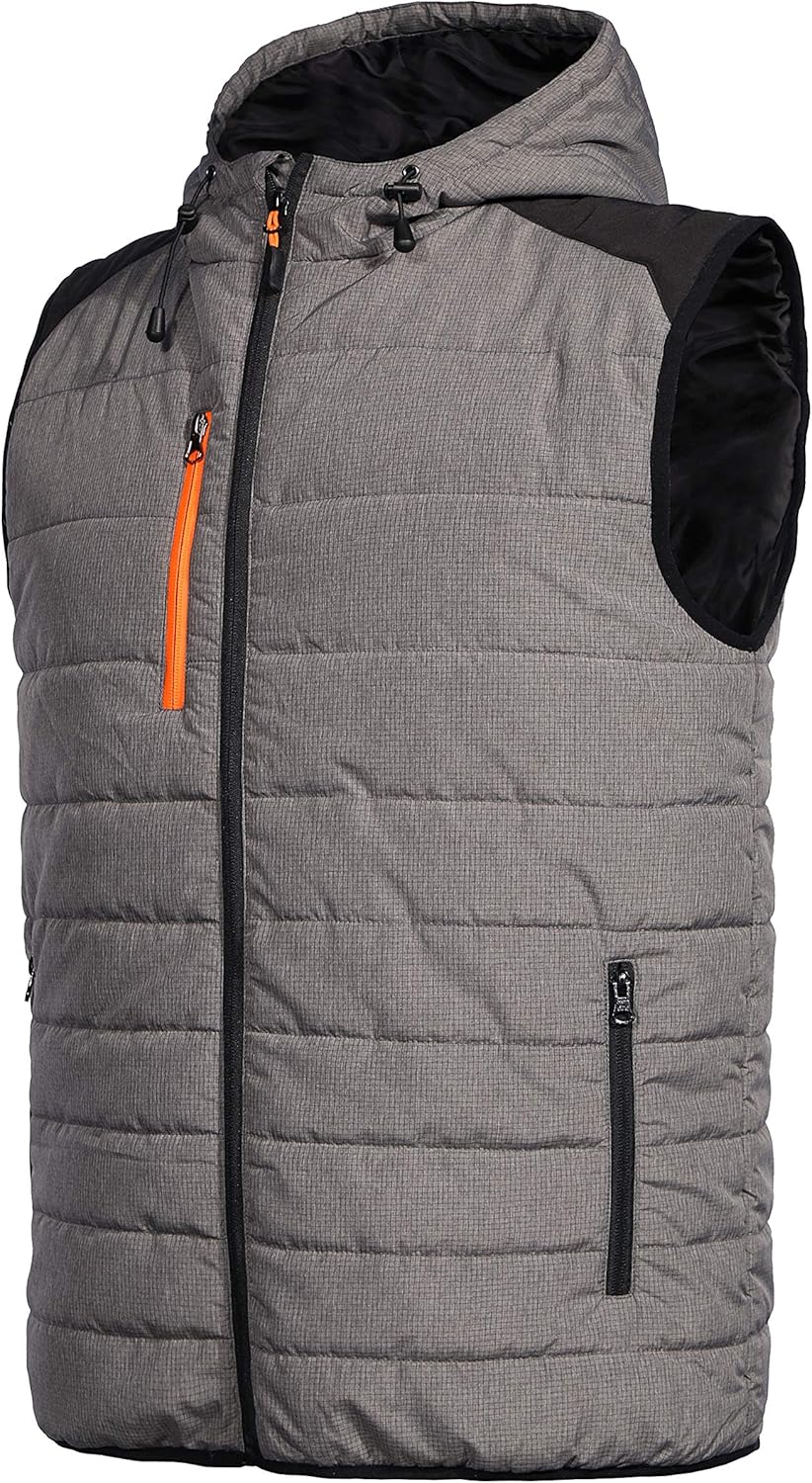 Greenpark Bodywarmer Gilet Jacke mit Kapuze Soho Herren, grau, M3XL