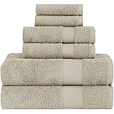 Towels Beyond - Luxury 6 Piece Towel Set, 100% Turkish Cotton, Quick Drying, Highly Absorbent & Comfy, Includes 2 Bath Towels, 2 Hand Towels & 2 Washcloths | (Beige)