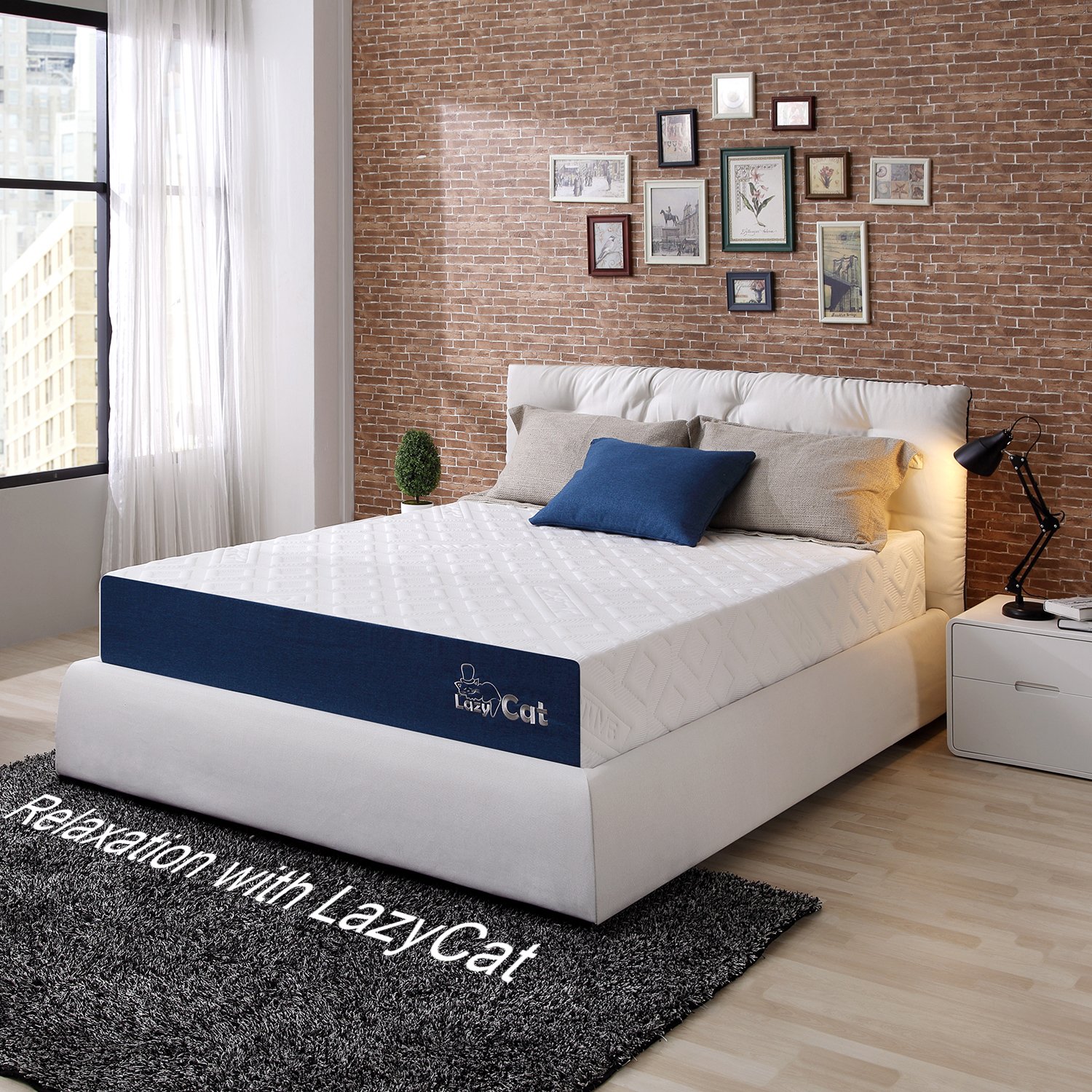 10 inch Adapt2U Memory Foam Hybrid Mattress Queen Mattress LazyCat